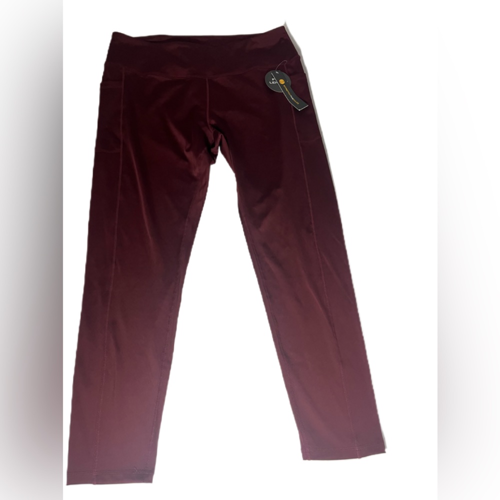 Woman’s StretchtheRules Red Maroon Women’s Leggings Size XL NWT